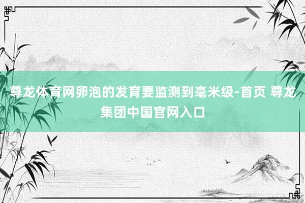 尊龙体育网卵泡的发育要监测到毫米级-首页 尊龙集团中国官网入口