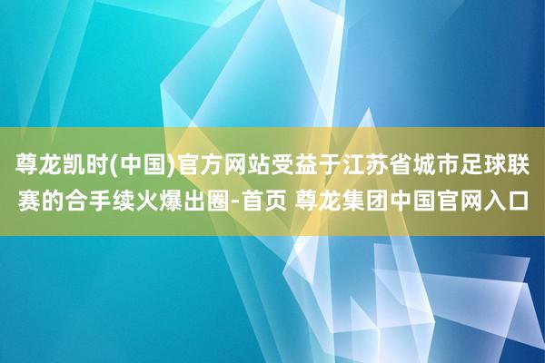 尊龙凯时(中国)官方网站受益于江苏省城市足球联赛的合手续火爆出圈-首页 尊龙集团中国官网入口