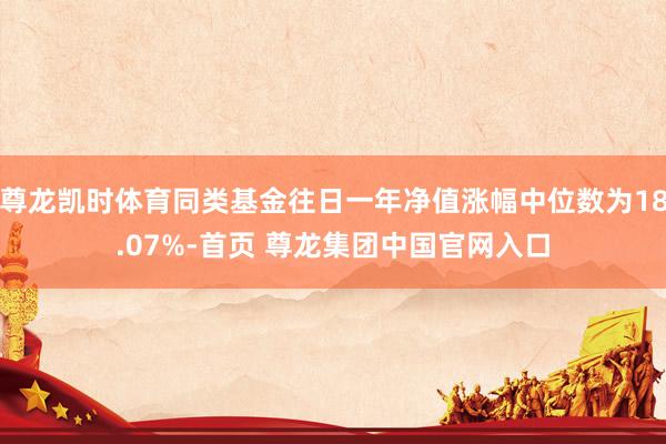 尊龙凯时体育同类基金往日一年净值涨幅中位数为18.07%-首页 尊龙集团中国官网入口