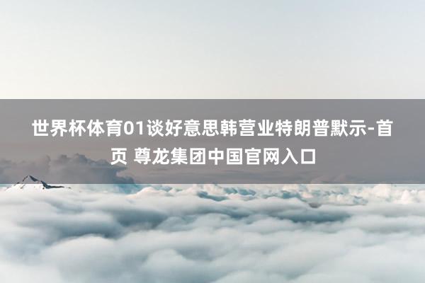 世界杯体育　　01　　谈好意思韩营业　　特朗普默示-首页 尊龙集团中国官网入口
