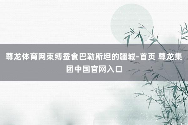 尊龙体育网束缚蚕食巴勒斯坦的疆城-首页 尊龙集团中国官网入口