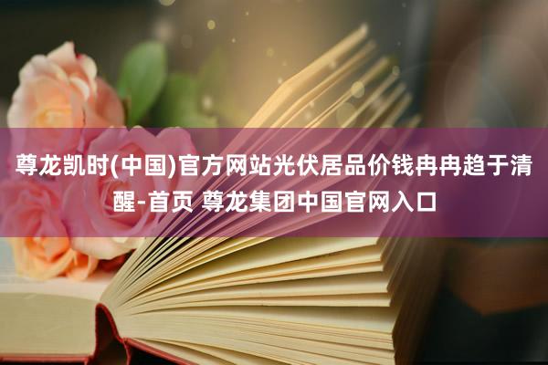尊龙凯时(中国)官方网站光伏居品价钱冉冉趋于清醒-首页 尊龙集团中国官网入口