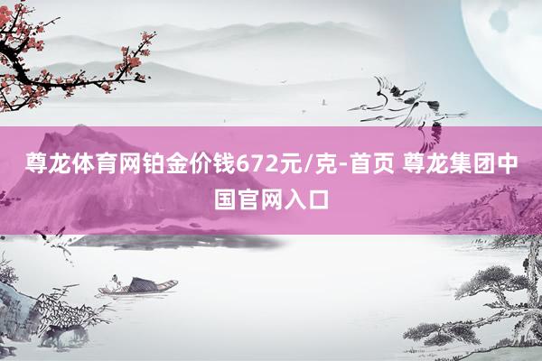 尊龙体育网铂金价钱672元/克-首页 尊龙集团中国官网入口